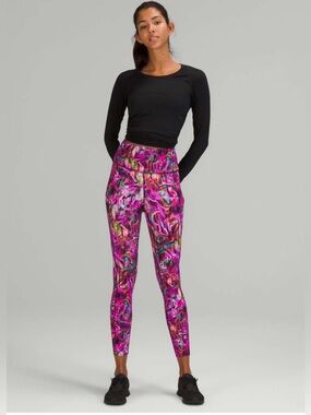 Lululemon Fast and Free High-Rise Tight 25" *Nulux
Hyper Flow Pink Multi Size 10